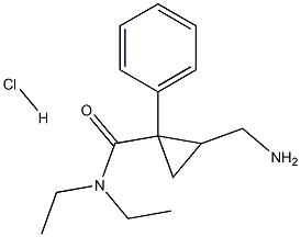 (E)-2-(氨基甲基)-N,N-二乙基-1-苯基环丙甲酰胺盐酸盐 结构式