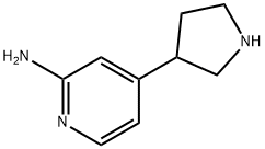 4-(pyrrolidin-3-yl)pyridin-2-amine 结构式