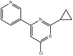 4-氯-2-环丙基-6-(吡啶-3-基)嘧啶 结构式