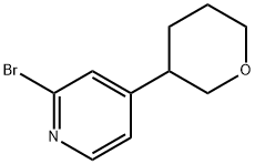 2-Bromo-4-(tetrahydropyran-3-yl)pyridine 结构式