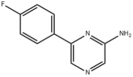 2-Amino-6-(4-fluorophenyl)pyrazine 结构式