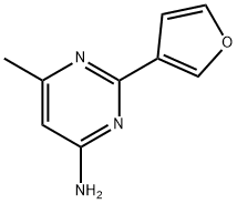 2-(呋喃-3-基)-6-甲基嘧啶-4-胺 结构式