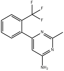 4-Amino-2-methyl-6-(2-trifluoromethylphenyl)pyrimidine 结构式