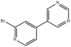 2-Bromo-4-(5-pyrimidyl)pyridine 结构式