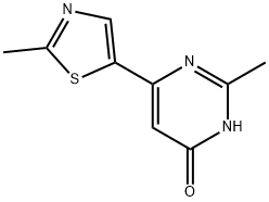 4-Hydroxy-2-methyl-6-(2-methyl-5-thiazolyl)pyrimidine 结构式