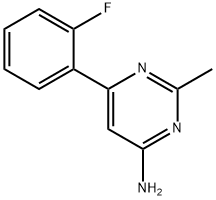 6-(2-氟苯基)-2-甲基嘧啶-4-胺 结构式