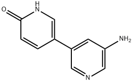 2-Hydroxy-5-(3-amino-5-pyridyl)pyridine 结构式