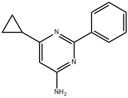 4-Amino-2-phenyl-6-cyclopropylpyrimidine 结构式