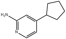 4-CYCLOPENTYLPYRIDIN-2-AMINE 结构式