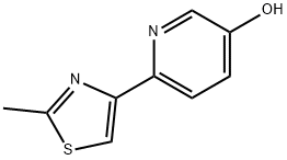 3-Hydroxy-6-(2-methylthiazol-4-yl)pyridine 结构式