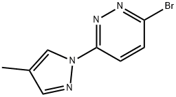 3-Bromo-6-(4-methyl-1H-pyrazol-1-yl)pyridazine 结构式