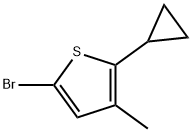 2-Bromo-5-(cyclopropyl)-4-methylthiophene 结构式