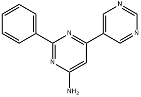 4-Amino-2-phenyl-6-(5-pyrimidyl)pyrimidine 结构式