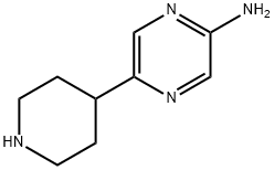 2-Amino-5-(piperidin-4-yl)pyrazine 结构式
