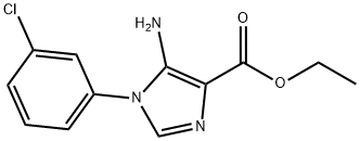 1H-Imidazole-4-carboxylic acid, 5-amino-1-(3-chlorophenyl)-, ethyl ester 结构式