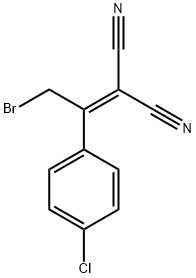 Propanedinitrile, 2-[2-bromo-1-(4-chlorophenyl)ethylidene]- 结构式