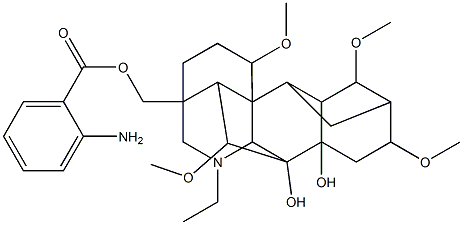 (11-ethyl-8,9-dihydroxy-4,6,16,18-tetramethoxy-11-azahexacyclo[7.7.2.1~2,5~.0~1,10~.0~3,8~.0~13,17~]nonadec-13-yl)methyl 2-aminobenzoate 结构式