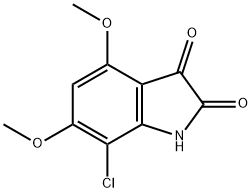 7-chloro-4,6-dimethoxy-2,3-dihydro-1H-indole-2,3-dione 结构式