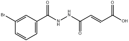 (E)-4-[2-(3-bromobenzoyl)hydrazino]-4-oxo-2-butenoic acid 结构式