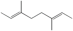 3,6-Dimethyl-2,6-octadiene. 结构式