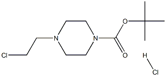 tert-Butyl 1-(2-chloroethyl)piperazine-4-carboxylate hydrochloride 结构式