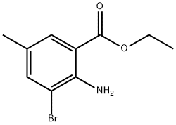 2-氨基-3-溴-5-甲基苯甲酸乙酯 结构式