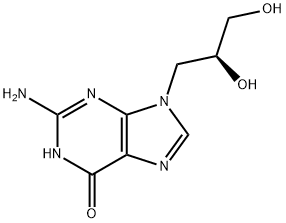 9-(S)-(2,3-dihydroxypropyl)guanine 结构式