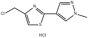 4-(氯甲基)-2-(1-甲基-1H-吡唑-4-基)-1,3-噻唑盐酸盐 结构式