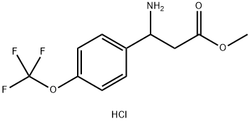 3-氨基-3-[4-(三氟甲氧基)苯基]丙酸甲酯盐酸盐 结构式