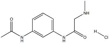 N-(3-acetamidophenyl)-2-(methylamino)acetamide hydrochloride 结构式