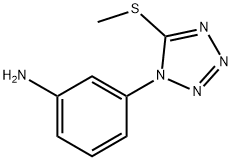 3-[5-(methylsulfanyl)-1H-1,2,3,4-tetrazol-1-yl]aniline 结构式