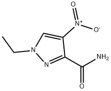 1-乙基-4-硝基-1H-吡唑-3-甲酰胺 结构式