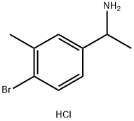 1-(4-溴-3-甲基苯基)乙胺盐酸 结构式