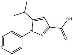 5-(丙-2-基)-1-(吡啶-4-基)-1H-吡唑-3-羧酸 结构式