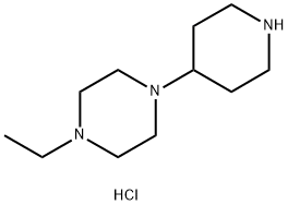1-乙基-4-哌啶-4-基哌嗪盐酸盐 结构式