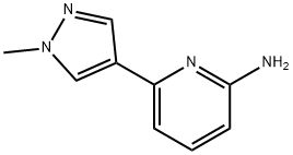 6-(1-甲基-1H-吡唑-4-基)吡啶-2-胺 结构式