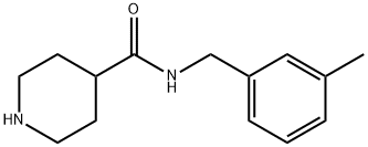 N-(3-甲基苄基)哌啶-4-甲酰胺 结构式