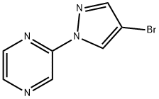 2-(4-溴-1H-吡唑-1-基)吡嗪 结构式