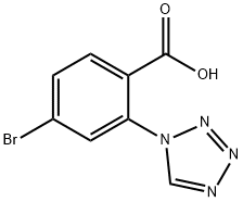 4-溴-2-(1H-1,2,3,4-四唑-1-基)苯甲酸 结构式