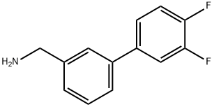 (3',4'-二氟-[1,1'-联苯]-3-基)甲胺 结构式