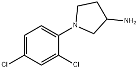 1-(2,4-二氯苯基)吡咯烷-3-胺 结构式