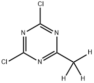 2,4-Dichloro-6-(methyl-d3)-1,3,5-triazine 结构式