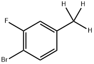 2-Fluoro-4-(methyl-d3)-bromobenzene 结构式