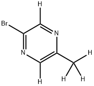 2-Bromo-5-methylpyrazine-d5 结构式
