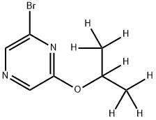 2-Bromo-6-(iso-propoxy-d7)-pyrazine 结构式