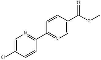 5-Methoxycarbonyl-5'-chloro-2,2'-bipyridine 结构式