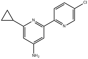 4-Amino-6-cyclopropyl-5'-chloro-2,2'-bipyridine 结构式