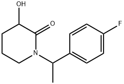 1-[1-(4-fluorophenyl)ethyl]-3-hydroxypiperidin-2-one 结构式