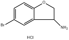 5-溴-2,3-二氢苯并呋喃-3-胺盐酸盐 结构式