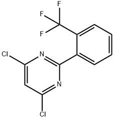 4,6-Dichloro-2-(2-trifluoromethylphenyl)pyrimidine 结构式